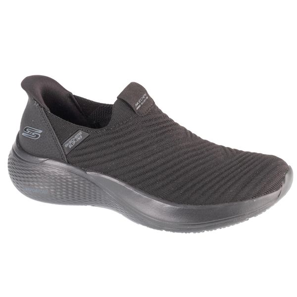 Buty sportowe Sneakersy damskie, Slip-Ins Bobs Infinity - Daily. Czarne buty sportowe lifestyle Skechers, bez wzorów, z materiału, sportowe, bez zapięcia, skechers sport. Za 289.99 zł.