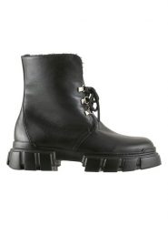 Högl Skórzane botki "Winter Hike" w kolorze czarnym rozmiar: 38. Czarne botki Högl, bez wzorów, bez obcasa, bez zapięcia. Za 507.51 zł.