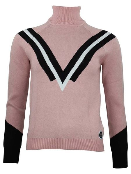 Peak Mountain Golf w kolorze jasnoróżowo-czarnym rozmiar: L. Czarne swetry Peak Mountain, l, z aplikacjami, bez ramiączek. Za 135.81 zł.