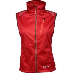 Damska wodoodporna kurtka softshell Pro-X Elements Hanna. Czerwone kurtki przejściowe sportowe PRO-X ELEMENTS, bez wzorów, z materiału, bez kaptura, rowerowe. Za 377.50 zł.