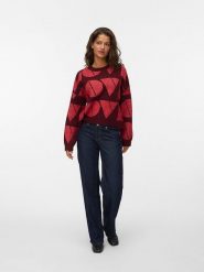 Vero Moda Sweter w kolorze bordowym rozmiar: M. Czerwone swetry Vero Moda, m, bez wzorów, z wełny, bez ramiączek. Za 127.35 zł.