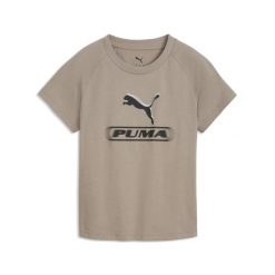 Damska koszulka PUMA Sport Slim Graphic PUMA. Szare t-shirty sportowe Puma, xl, bez wzorów, z bawełny, bez ramiączek. Za 109.00 zł.