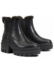Timberland Skórzane sztyblety "Everleigh" w kolorze czarnym rozmiar: 39,5. Czarne botki Timberland, bez wzorów, sportowe, bez zapięcia. Za 527.10 zł.