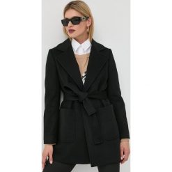 MAX&Co. płaszcz wełniany kolor czarny przejściowy. Czarne płaszcze MAX&Co., bez wzorów, z materiału, klasyczne, bez kaptura. Za 1,799.90 zł.