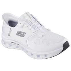 Kapcie SKECHERS GLIDE-STEP PRO Biały. Białe kapcie Skechers, bez wzorów, z syntetyku. W wyprzedaży za 373.75 zł.