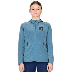 Damska kurtka z kapturem Saysky Clean Pace Shield. Niebieskie kombinezony SAYSKY, s, bez wzorów, eleganckie, bez kołnierzyka, bez ramiączek. Za 585.10 zł.
