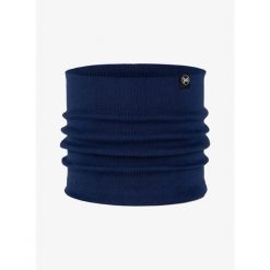 Komin na szyję Buff Lilon - midnight. Niebieskie szaliki i kominy Buff, bez wzorów, z materiału. W wyprzedaży za 90.94 zł.