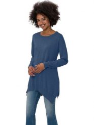 Heine Sweter w kolorze niebieskim rozmiar: 40. Niebieskie swetry Heine, bez wzorów, z bawełny, bez ramiączek. Za 96.37 zł.