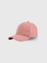 4F Czapka z daszkiem snapback uniseks - różowa XS/S (56cm). Czerwone czapki z daszkiem 4f, bez wzorów, z bawełny, klasyczne. Za 59.99 zł.