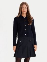 Morgan Kardigan 252-MIMDIE Granatowy Regular Fit. Niebieskie swetry Morgan, xl, bez wzorów, z syntetyku, bez ramiączek. Za 329.99 zł.
