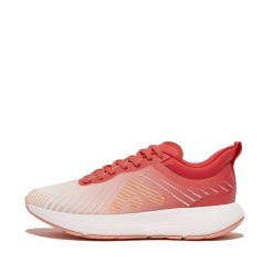 Damskie buty do biegania z siateczki FitFlop FFrunner Ombre-Edition. Białe buty treningowe FIT FLOP, bez wzorów, bez zapięcia, do biegania. Za 863.00 zł.
