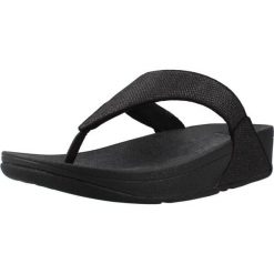 Sandały FITFLOP LULU SHIMMERGLITZ Czarny. Czarne sandały FIT FLOP, bez wzorów, z tkaniny, bez obcasa, bez zapięcia. Za 297.99 zł.