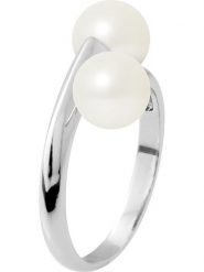 Pearl Addict Srebrny pierścionek "Toi & Moi" z perłami rozmiar: onesize. Białe pierścionki Pearl Addict, z perłą, srebrne. Za 271.45 zł.