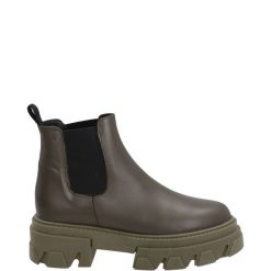 ZIELONE BOTKI SN088 NAPPA VERD. Zielone botki Venezia, bez wzorów, ze skóry, bez obcasa, bez zapięcia. Za 289.00 zł.