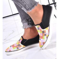 Kolorowe damskie trampki slip on /B7-2 12211 T102/ 40. Trampki Pantofelek24, bez wzorów, bez zapięcia. Za 19.90 zł.