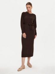 Max Mara Leisure Sukienka dzianinowa Scrivia 24263260 Brązowy Regular Fit. Brązowe sukienki Max Mara Leisure, xl, bez wzorów, z dzianiny, bez kołnierzyka, bez ramiączek. Za 809.99 zł.
