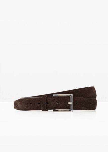 Pasek skórzany. Brązowe paski bonprix, bez wzorów, eleganckie. Za 69.99 zł.