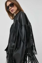 Twinset kurtka damska kolor czarny przejściowa. Czarne kurtki Twinset, l, bez wzorów, bez kaptura. Za 1,209.90 zł.