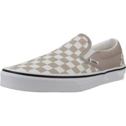 Buty VANS CLASSIC SLIP ON CHECKB Beżowy. Brązowe buty trekkingowe Vans, bez wzorów, z tkaniny, bez zapięcia, trekkingowe. Za 364.99 zł.