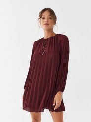 Liu Jo Sukienka codzienna MF3399 T0414 Bordowy Relaxed Fit. Czerwone sukienki Liu Jo, na co dzień, bez wzorów, z syntetyku, bez kołnierzyka, bez ramiączek, proste. Za 569.99 zł.