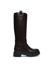 Armani Exchange Kozaki XW003089 AF17451 U6032 Brązowy. Brązowe kozaki Armani Exchange, bez wzorów, ze skóry, bez obcasa, na płaskiej podeszwie, bez zapięcia. Za 1,169.00 zł.
