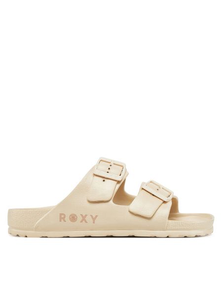 Roxy Klapki Kattie ARJL101228 Beżowy. Brązowe klapki Roxy, bez wzorów, z syntetyku, bez obcasa, bez zapięcia. Za 109.99 zł.