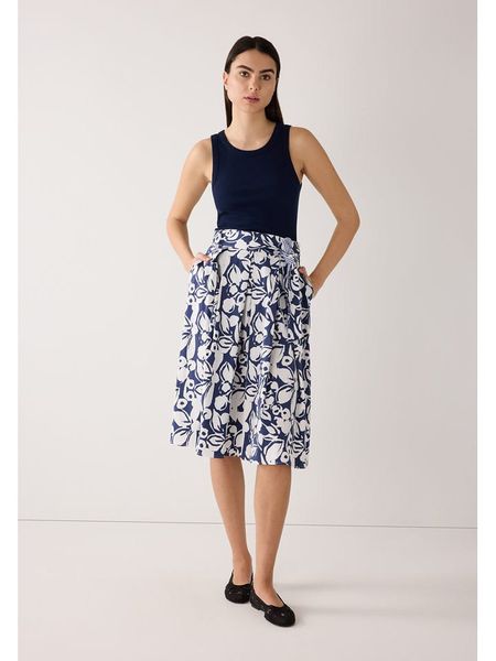 More & More Spódnica w kolorze granatowo-białym rozmiar: 34. Niebieskie spódnice More & More, bez wzorów, z tkaniny, midi. Za 250.95 zł.