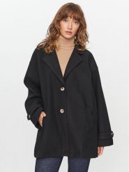 Noisy May Płaszcz przejściowy 27026405 Czarny Oversize. Czarne płaszcze Noisy May, l, bez wzorów, z syntetyku, bez kaptura. Za 319.99 zł.