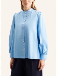 Seidensticker Bluzka w kolorze błękitnym rozmiar: 38. Niebieskie bluzki Seidensticker, bez wzorów, z bawełny, bez kołnierzyka, bez ramiączek. Za 199.03 zł.