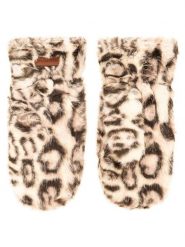 Zwillingsherz Rękawiczki "Fury Leo" w kolorze kremowo-brązowym rozmiar: onesize. Brązowe rękawiczki Zwillingsherz, bez wzorów, z polaru. Za 83.22 zł.