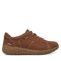 Półbuty Josef Seibel. Brązowe półbuty wsuwane Josef Seibel, bez wzorów, bez obcasa, na płaskiej podeszwie. Za 329.99 zł.