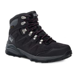 Buty trekkingowe damskie Jack Wolfskin Refugio Texapore Mid. Czarne buty trekkingowe Jack Wolfskin, ze skóry, bez zapięcia. Za 562.00 zł.