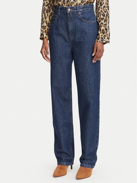 Marella Jeansy 2623186044 Granatowy Mom Fit. Niebieskie jeansy Marella, bez wzorów, z bawełny. Za 824.99 zł.