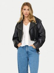 ONLY Kurtka z imitacji skóry Vera 15321935 Czarny Regular Fit. Czarne kurtki ONLY, s, bez wzorów, ze skóry, bez kaptura. Za 139.99 zł.