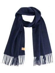 TRAVELIN' Wełniany szal "Harlow" w kolorze granatowym - 165 x 30 cm rozmiar: onesize. Niebieskie szaliki i kominy Travelin', bez wzorów, z materiału. Za 121.99 zł.