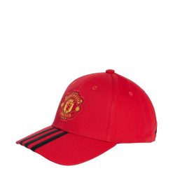 Czapka z daszkiem Manchester United. Czarne czapki z daszkiem adidas, bez wzorów, sportowe. Za 99.95 zł.