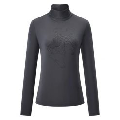 Damski sweter z golfem Euro-Star Ariana. Szare swetry EURO-STAR, xs, bez wzorów, z materiału, retro, bez ramiączek. Za 313.00 zł.