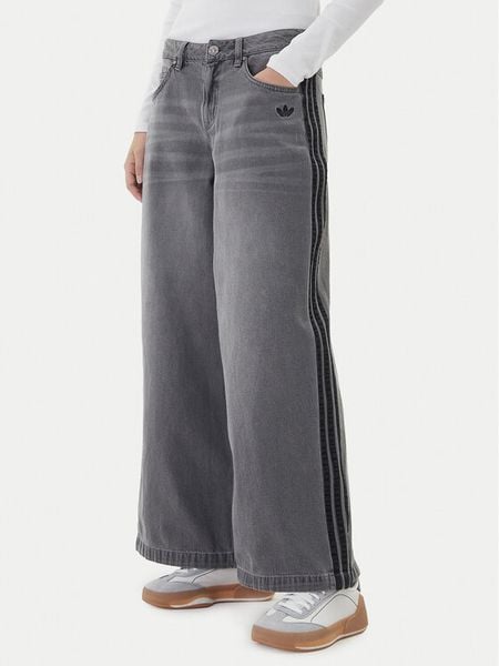 Adidas Jeansy adicolor Denim Adilenium JV7455 Szary Wide Leg. Szare jeansy adidas, bez wzorów, z bawełny. Za 328.99 zł.