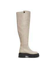 Kurt Geiger Kozaki 225-Shoreditch Otk Chunky 655110109 Biały. Białe kozaki Kurt Geiger, bez wzorów, ze skóry, bez obcasa, na płaskiej podeszwie, bez zapięcia. Za 2,739.00 zł.