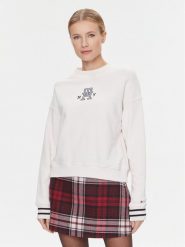 Tommy Hilfiger Bluza Varsity WW0WW39369 Écru Regular Fit. Bluzy Tommy Hilfiger, s, bez wzorów, z bawełny, bez ramiączek, bez kaptura. Za 799.99 zł.
