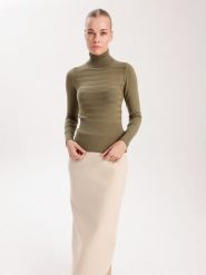 BGN Golf w kolorze khaki rozmiar: 38. Brązowe swetry BGN, bez wzorów, bez ramiączek. Za 116.45 zł.