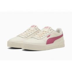 Buty damskie Puma Carina L Sneakersy na co dzień. Białe buty treningowe Puma, bez wzorów, z jeansu, bez zapięcia, tenisowe. Za 149.60 zł.