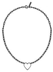 Liebeskind Naszyjnik z elementem ozdobnym - dł. 45 cm rozmiar: onesize. Czarne naszyjniki Liebeskind, z materiału, ze stali. Za 176.50 zł.