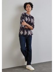Street One Sweter w kolorze granatowym rozmiar: 38. Niebieskie swetry Street One, bez wzorów, ze splotem, street, bez ramiączek. Za 96.83 zł.