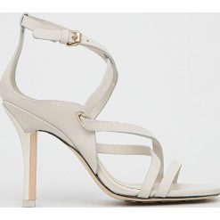 Tommy Hilfiger sandały skórzane Elevated TH High Heel kolor biały. Białe sandały Tommy Hilfiger, bez wzorów, z materiału, bez obcasa, na obcasie, bez zapięcia. Za 1,009.90 zł.