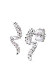 Revoni Złote kolczyki-wkrętki z diamentami rozmiar: onesize. Szare kolczyki Revoni, z diamentem, złote. Za 861.99 zł.