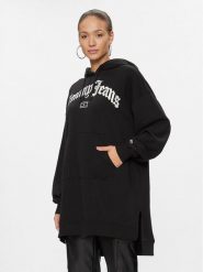 Tommy Jeans Sukienka dzianinowa Grunge DW0DW16466 Czarny Oversize. Czarne sukienki Tommy Jeans, xxs, bez wzorów, z dzianiny, bez kołnierzyka, bez ramiączek, oversize. Za 419.99 zł.