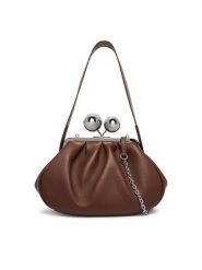 Weekend Max Mara Torebka Wkacaro 2625516035600 Brązowy. Brązowe kopertówki Weekend Max Mara, bez wzorów, wizytowe, bez dodatków. Za 2,139.00 zł.