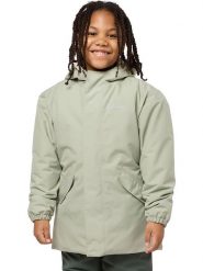 Jack Wolfskin Parka "Cosy Bear" w kolorze zielonym rozmiar: 104. Zielone płaszcze Jack Wolfskin, bez wzorów, z materiału, bez kaptura. Za 391.99 zł.