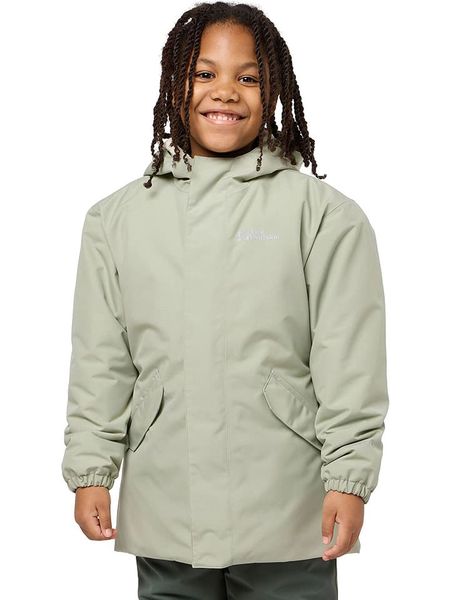 Jack Wolfskin Parka "Cosy Bear" w kolorze zielonym rozmiar: 104. Zielone płaszcze Jack Wolfskin, bez wzorów, z materiału, bez kaptura. Za 391.99 zł.